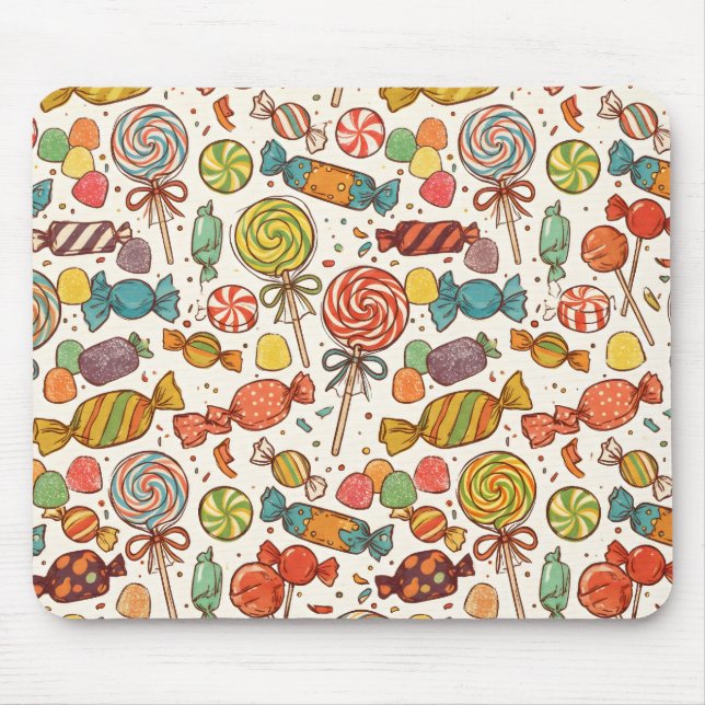 Tapis De Souris Le monde des bonbons. (Devant)