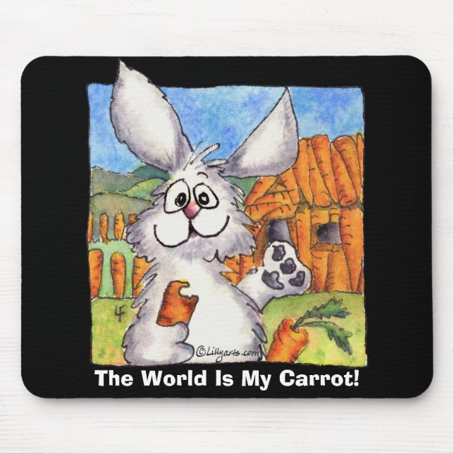 Tapis De Souris Le monde est ma carotte (Devant)