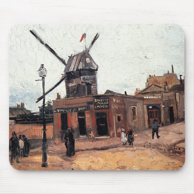 Tapis De Souris Le Moulin de la Galette par Vincent van Gogh (Devant)