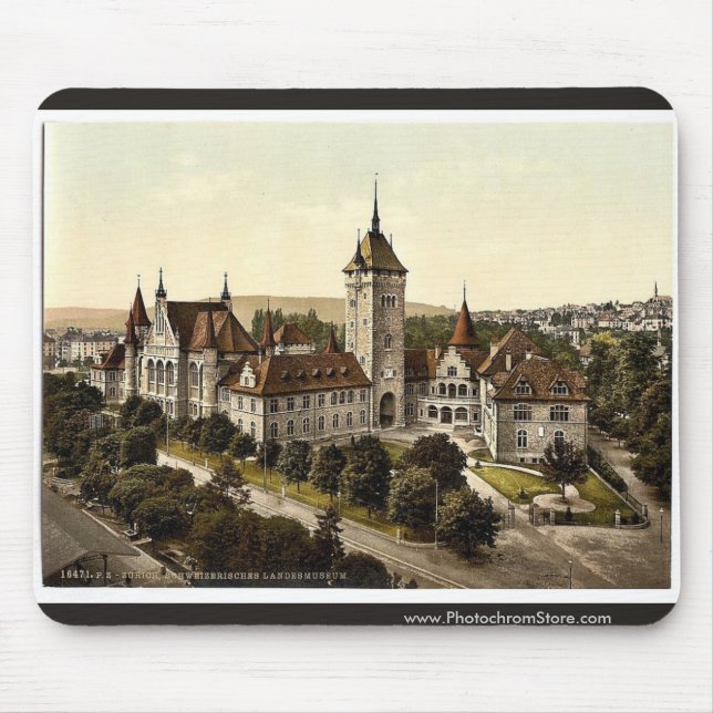 Tapis De Souris Le musée, cru Photochrom de Zurich, Suisse (Devant)