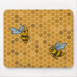 Tapis De Souris Le nid d'abeilles gaffent des abeilles