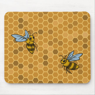 Tapis De Souris Le nid d'abeilles gaffent des abeilles