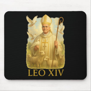 Tapis De Souris Le Pape Leo Xiv Doves - Christian Catholic Faith I