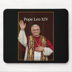 Tapis De Souris Le Pape Leo Xiv - Le Pape Léon Xiv Béni par Dieu