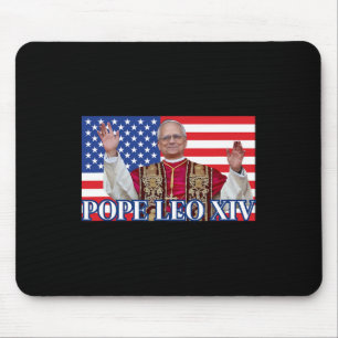Tapis De Souris Le Pape Leo Xiv Nouveau Pape Premier Pape Américai