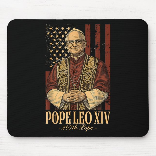 Tapis De Souris Le pape Leo Xiv Robert Francis Prevost (Devant)
