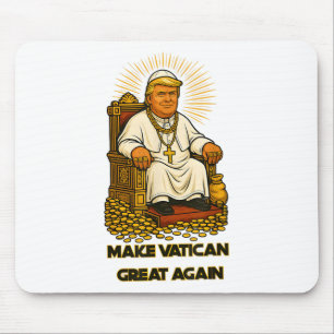Tapis De Souris Le pape Trump drôle Trump Vatican Christian Retro