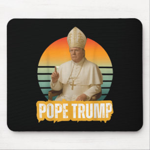 Tapis De Souris Le pape Trump drôle Trump Vatican Christian Retro