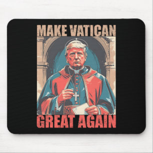 Tapis De Souris Le pape Trump drôle Trump Vatican Christian Retro