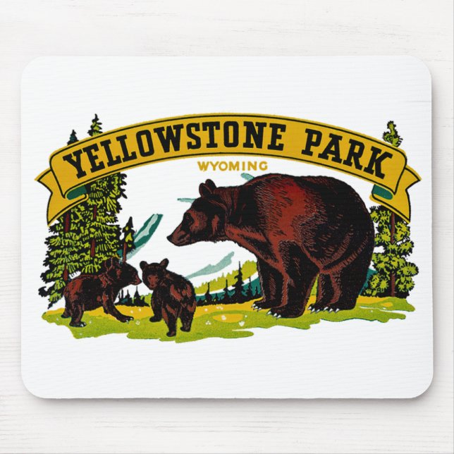 Tapis De Souris Le parc Yellowstone (Devant)