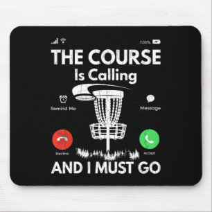 Tapis De Souris Le parcours appelle un joueur de golf disc drôle G