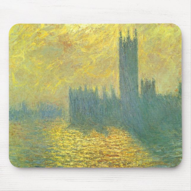 Tapis De Souris Le Parlement, ciel orageux de Claude Monet (Devant)