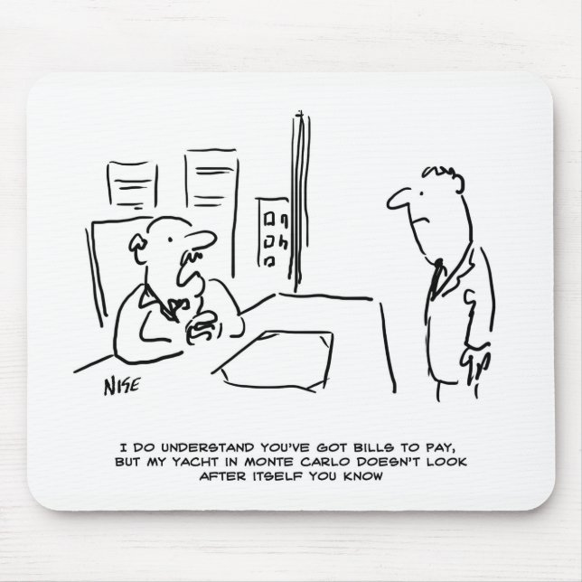 Tapis De Souris Le patron ne peut pas donner de hausse de salaire  (Devant)