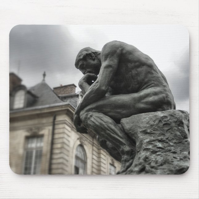 Tapis De Souris Le Penseur Rodin Paris Sculpture (Devant)