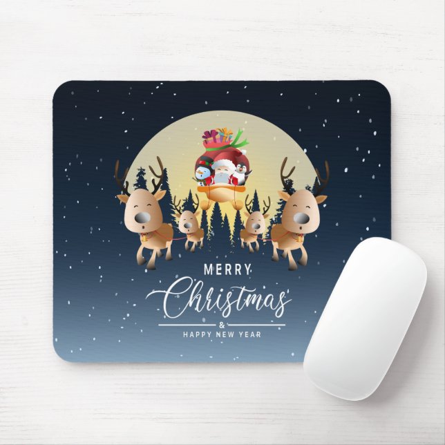 Tapis De Souris Le Père Noël arrive | (Avec souris)