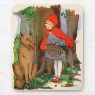 Tapis De Souris Le Petit Chaperon Rouge et le Loup