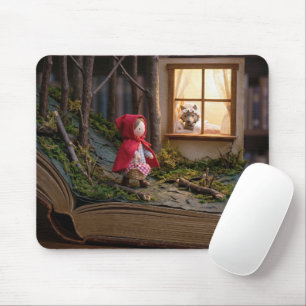 Tapis De Souris Le Petit Chaperon Rouge sur une page de livre