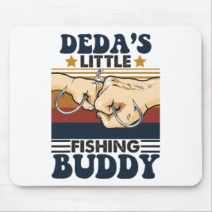 Tapis De Souris Le petit compagnon de pêche amusant de Deda