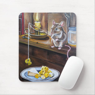 Tapis De Souris Le Petit Pêcheur à la ligne Peinture d'Alfred Fox