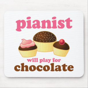 Tapis De Souris Le pianiste jouera pour le chocolat