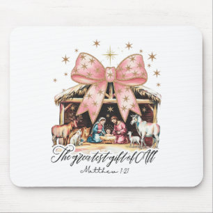 Tapis De Souris Le plus beau cadeau de Noël Nativité Jésus Chrétie