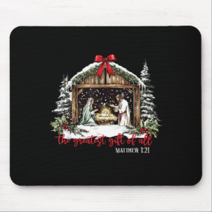 Tapis De Souris Le plus beau cadeau de tous Jésus bébé Noël chréti