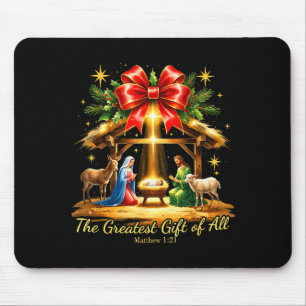 Tapis De Souris Le plus grand cadeau de tous Noël chrétien Christ