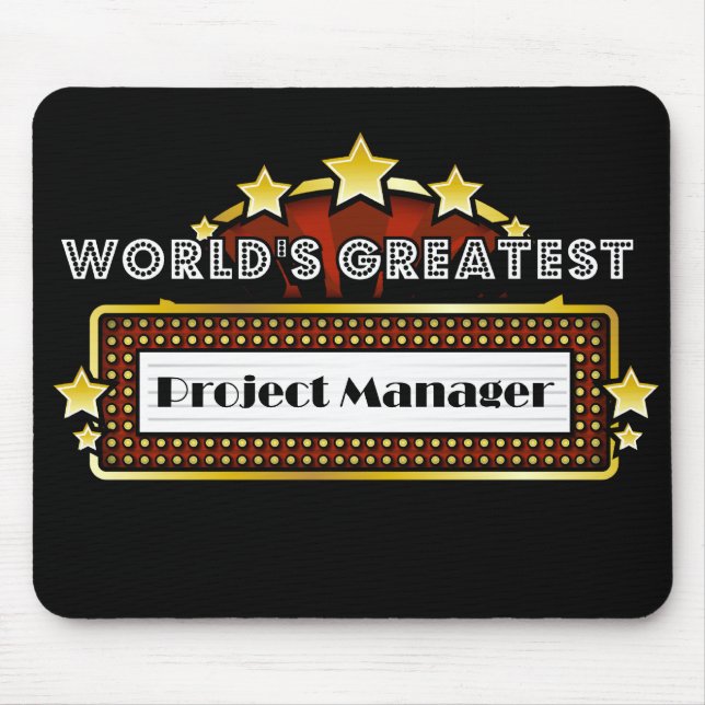 Tapis De Souris Le plus grand chef de projet du monde (Devant)