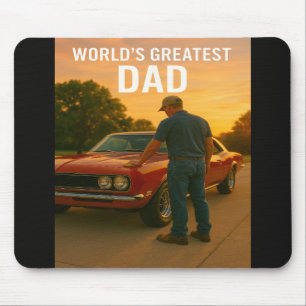 Tapis De Souris Le plus grand papa du monde - Muscle Car Moment Ed
