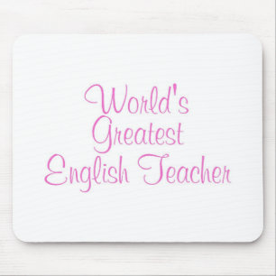 Tapis De Souris Le plus grand rose de professeur d'Anglais des