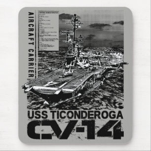 Tapis De Souris Le porte-avions Ticondéroga Mousepad