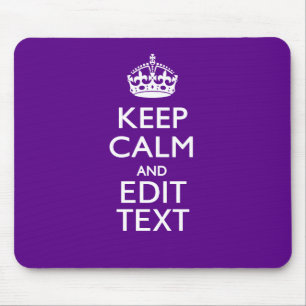 Tapis De Souris Le pourpre gardent le calme et votre texte