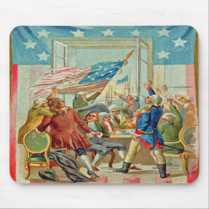 Tapis De Souris Le Premier Quatrième Juillet Vintage Mousepad