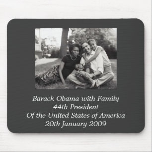 Tapis De Souris Le Président Barack Obama avec la famille