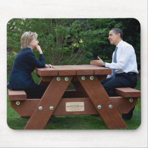 Tapis De Souris Le président Barack Obama et Hillary Clinton