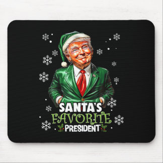 Tapis De Souris Le président préféré du Père Noël drôle Trump Noël