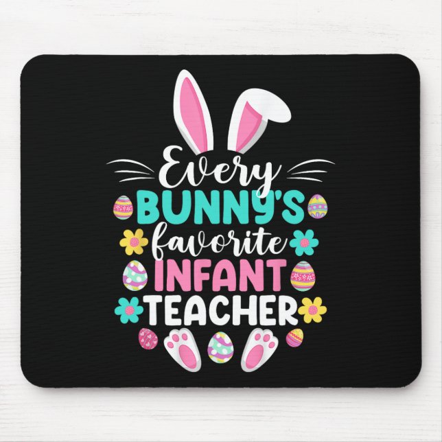 Tapis De Souris Le Professeur Favori de chaque lapin Fun Pâques D (Devant)