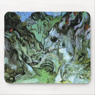 Tapis De Souris Le ravin des Peiroulets par Vincent van Gogh