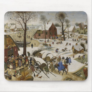 Tapis De Souris Le recensement à Bethléem (par Pieter Bruegel)