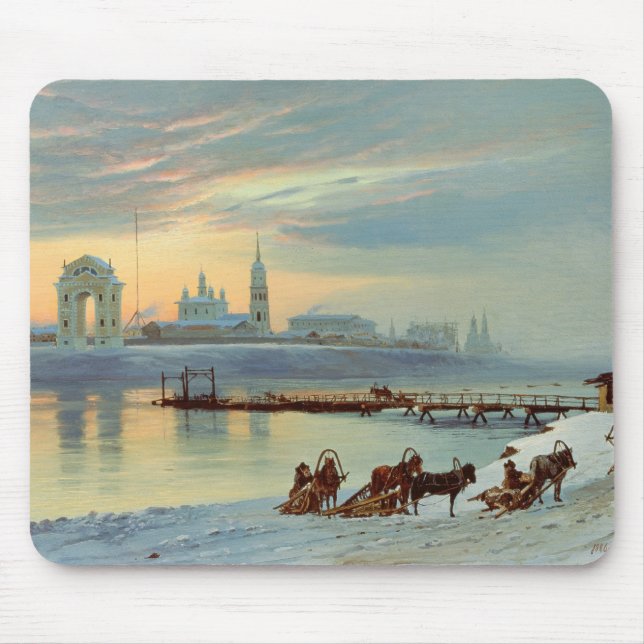 Tapis De Souris Le remblai d'Angara à Irkoutsk, 1886 (Devant)