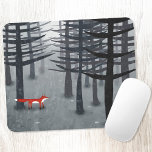 Tapis De Souris Le renard et la peinture paysagère Ombré de la for<br><div class="desc">Un renard rouge sauvage se dresse au milieu des pins dans une forêt sombre. Une peinture paysagère pour les amateurs de faune,  d'animaux et de nature.</div>