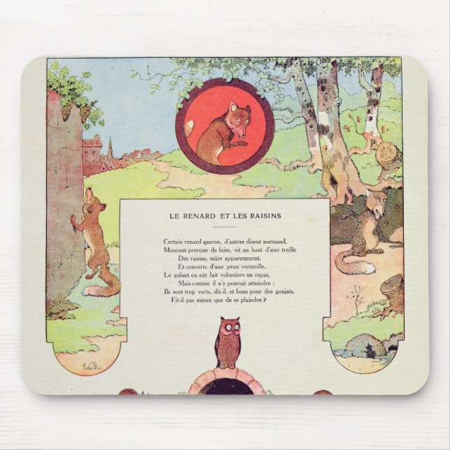 Tapis De Souris Le renard et les raisins (Devant)