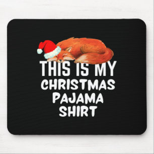 Tapis De Souris Le Renard Qui Dort Là Est Mon Pyjama De Noël