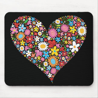 Tapis De Souris Le ressort lunatique fleurit l'amour mignon de