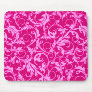 Tapis De Souris Le rétro cru tourbillonne des roses indien