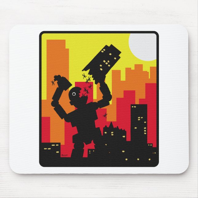 Tapis De Souris Le robot détruisent (Devant)