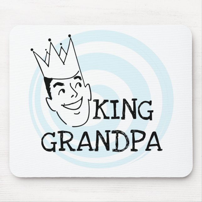 Tapis De Souris Le Roi Grandpa T-shirts et cadeaux (Devant)