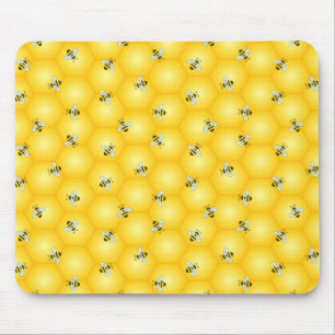 Tapis De Souris Le ronflement gaffent les abeilles et le motif