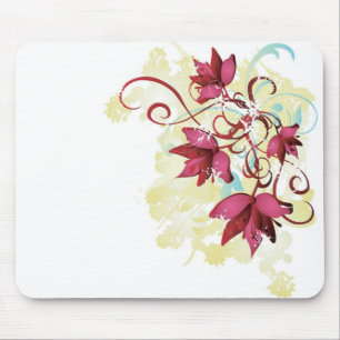 Tapis De Souris Le rouge fleurit Mousepad