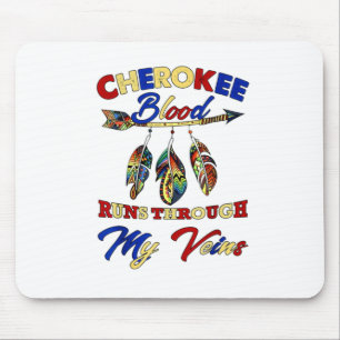 Tapis De Souris Le Sang Cherokee Traverse Mes Veines Cadeau
